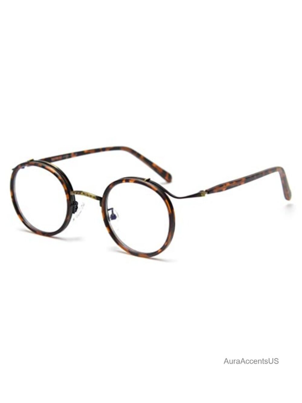 Retro Round Metal Eyewear Frame Clear Lens Optical Glasses